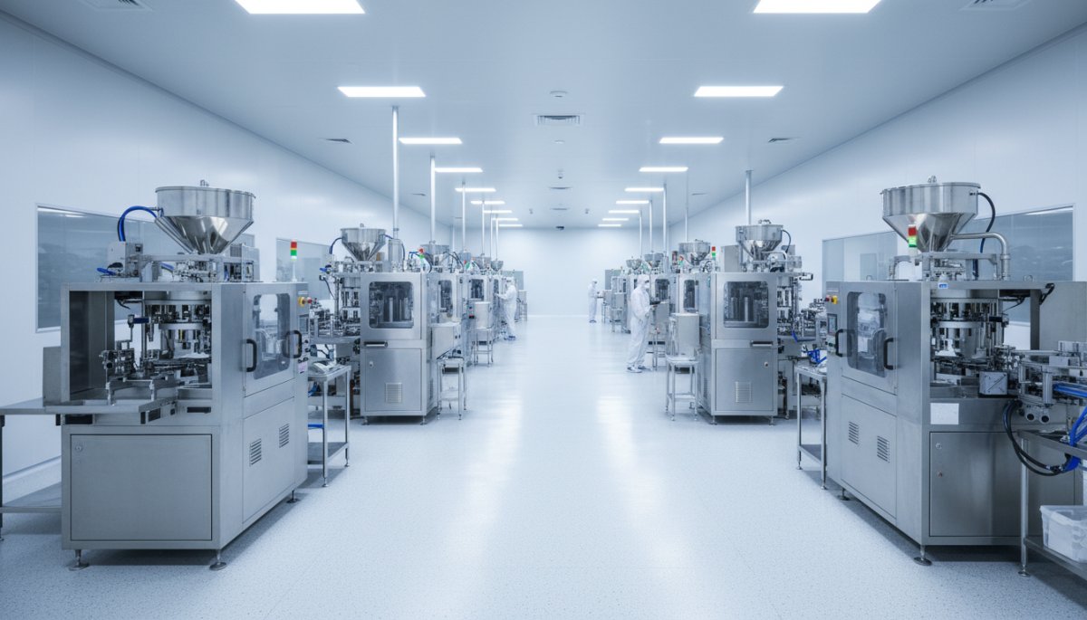 タブレット食品製造工場の打錠設備と品質管理システム