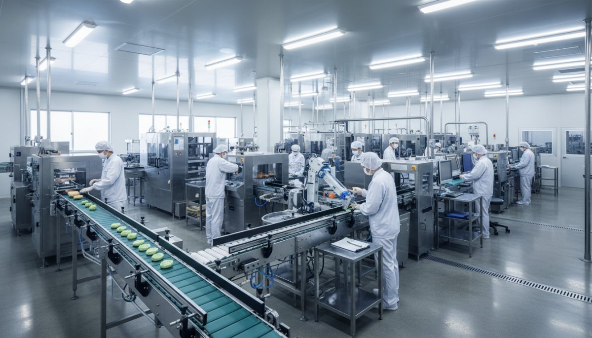 東京の食品OEM工場の製造ライン
