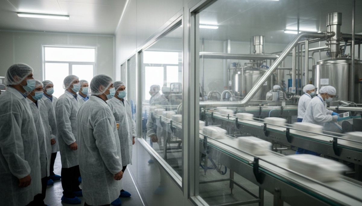 食品OEM工場見学の様子