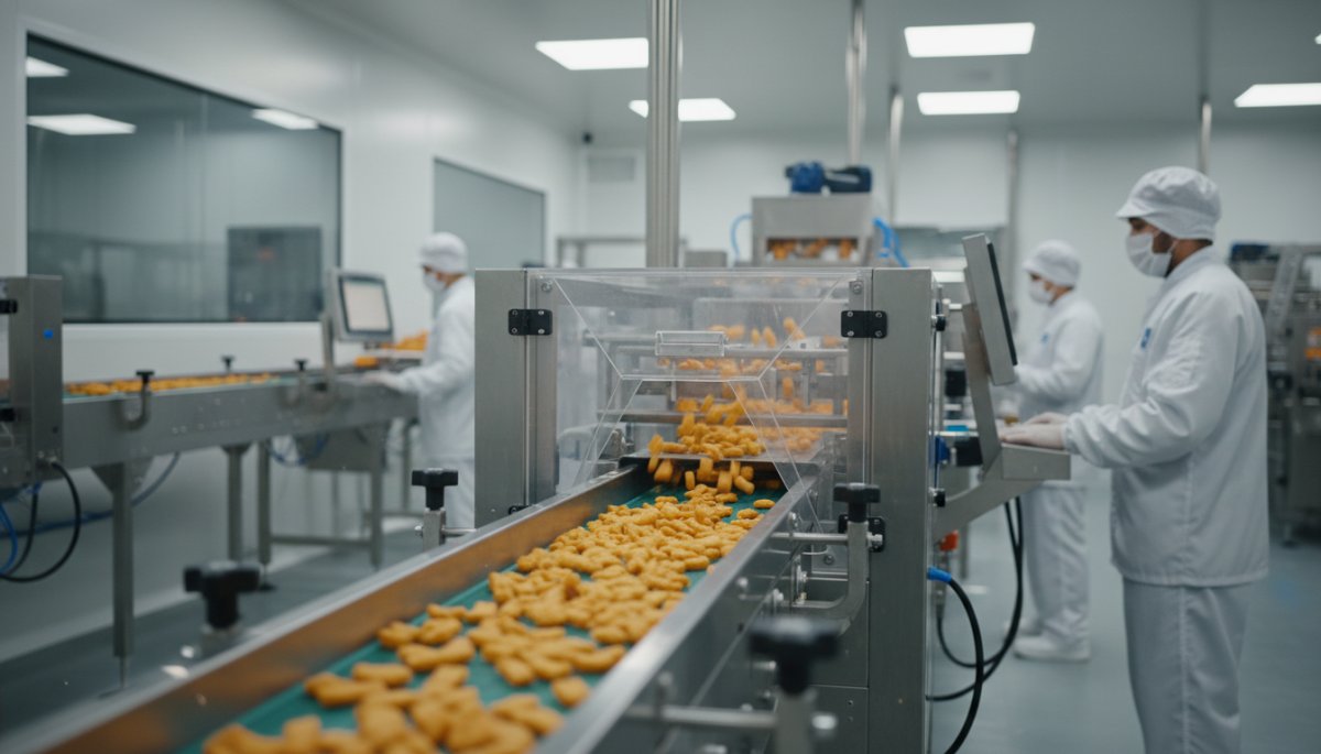 食品製造工場の生産ライン設備
