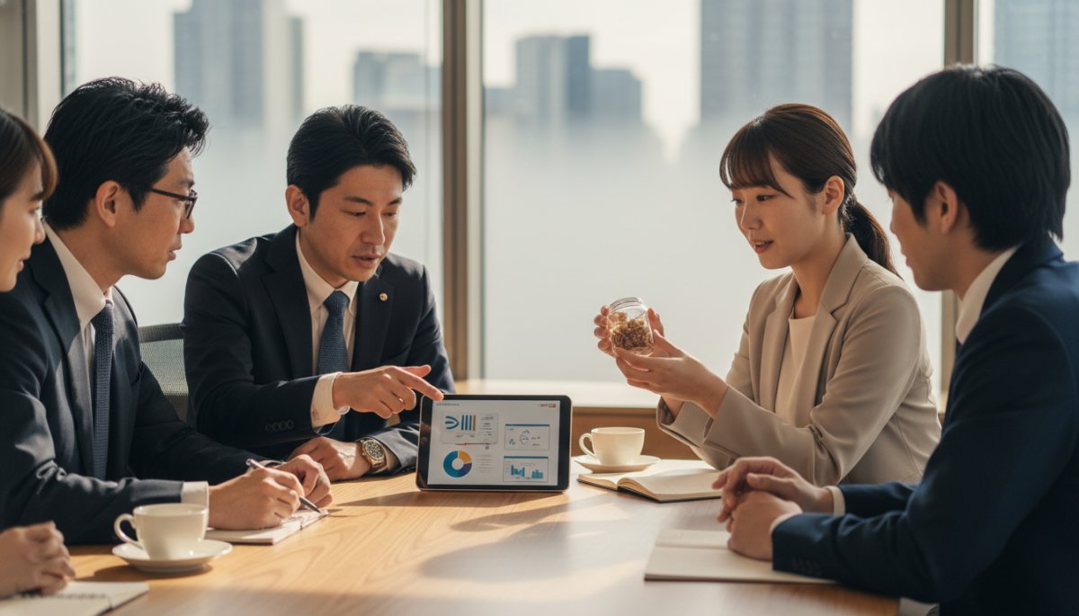 食品OEM企業とのミーティング風景