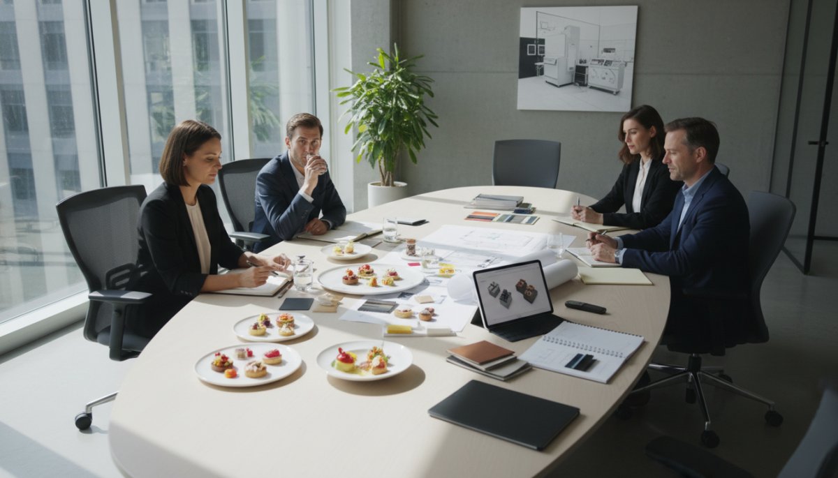 食品OEM開発の打ち合わせとサンプル試作の様子